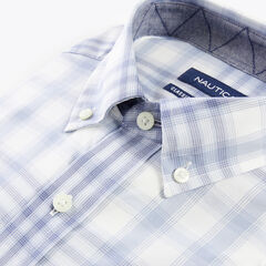 PLAID POPLIN SHIRT,Bright White,large