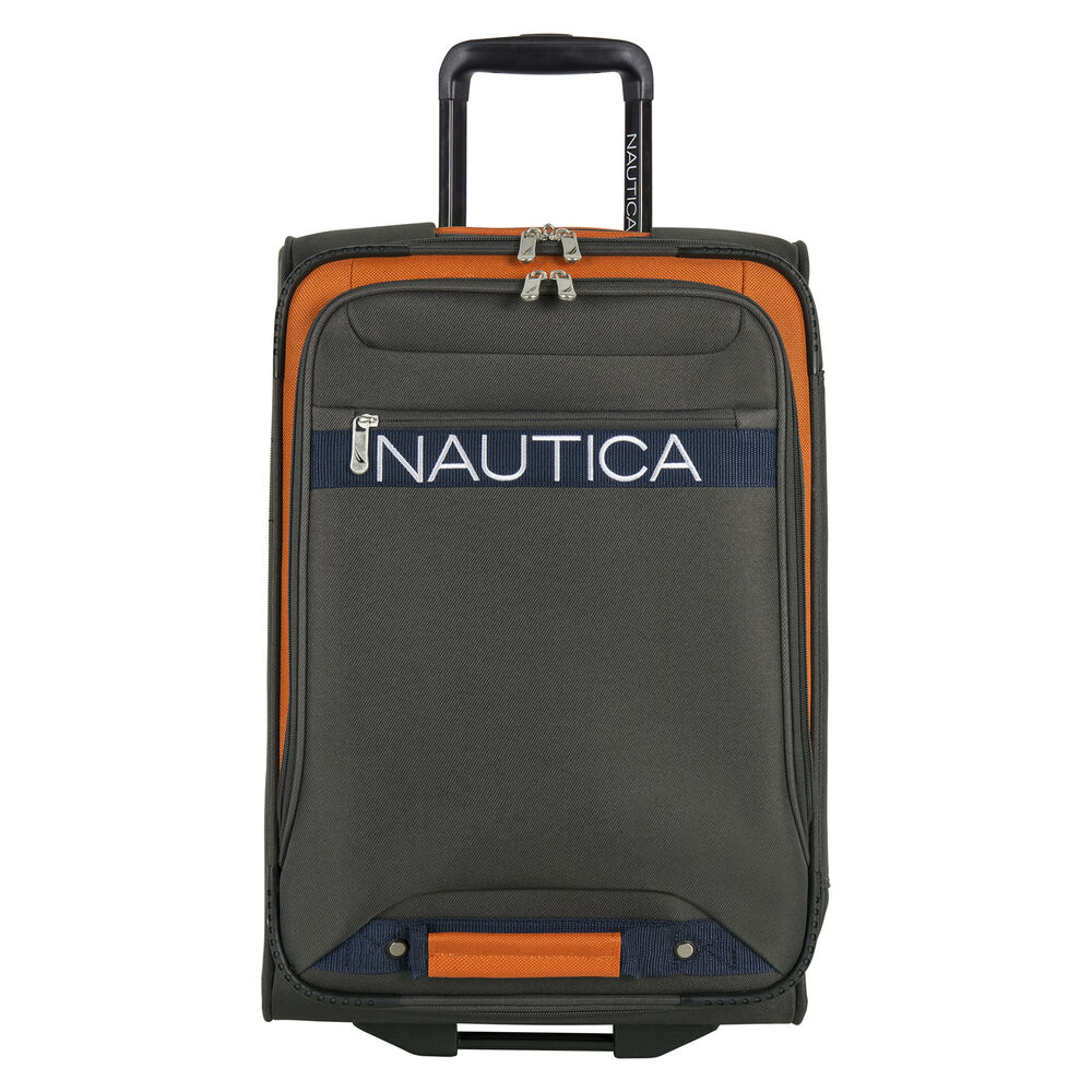 Hayes Point 21" Expandable Luggage in Grey/Orange,Grey Heather,large