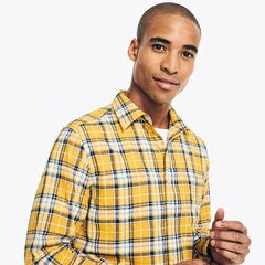 Madras Plaid Shirt,Buoy Yellow,large