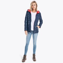 REVERSIBLE HOODED PUFFER,Stellar Blue Heather,large