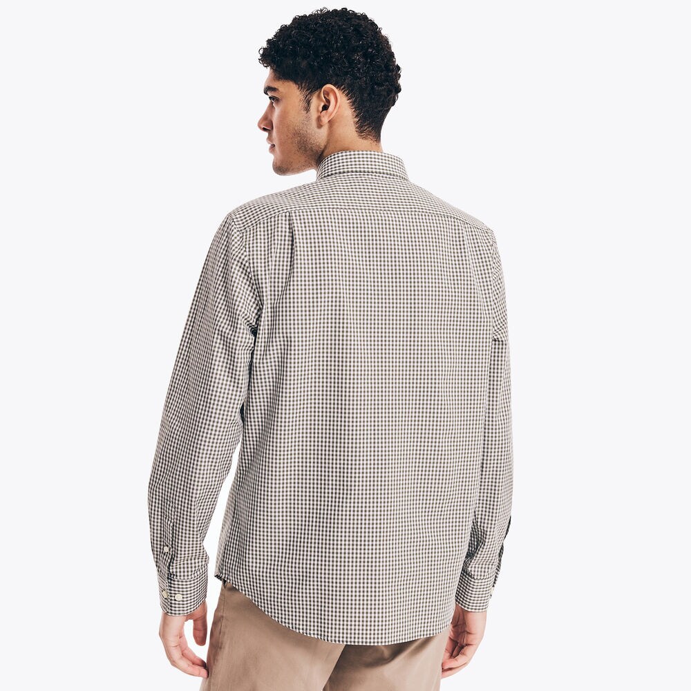 GINGHAM SHIRT,Everglades Green,large