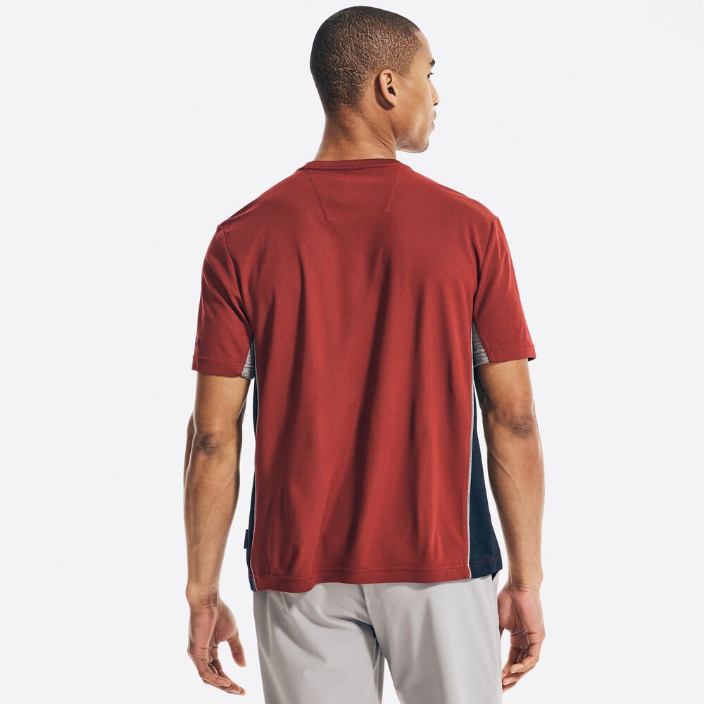 NAVTECH SUSTAINABLY CRAFTED COLORBLOCK T-SHIRT,Flamingo,large