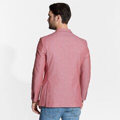 Brielle Stretch Chambray Blazer in Red,Glory Red,large