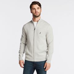 NAVTECH FULL-ZIP SWEATER,Grey Heather,large