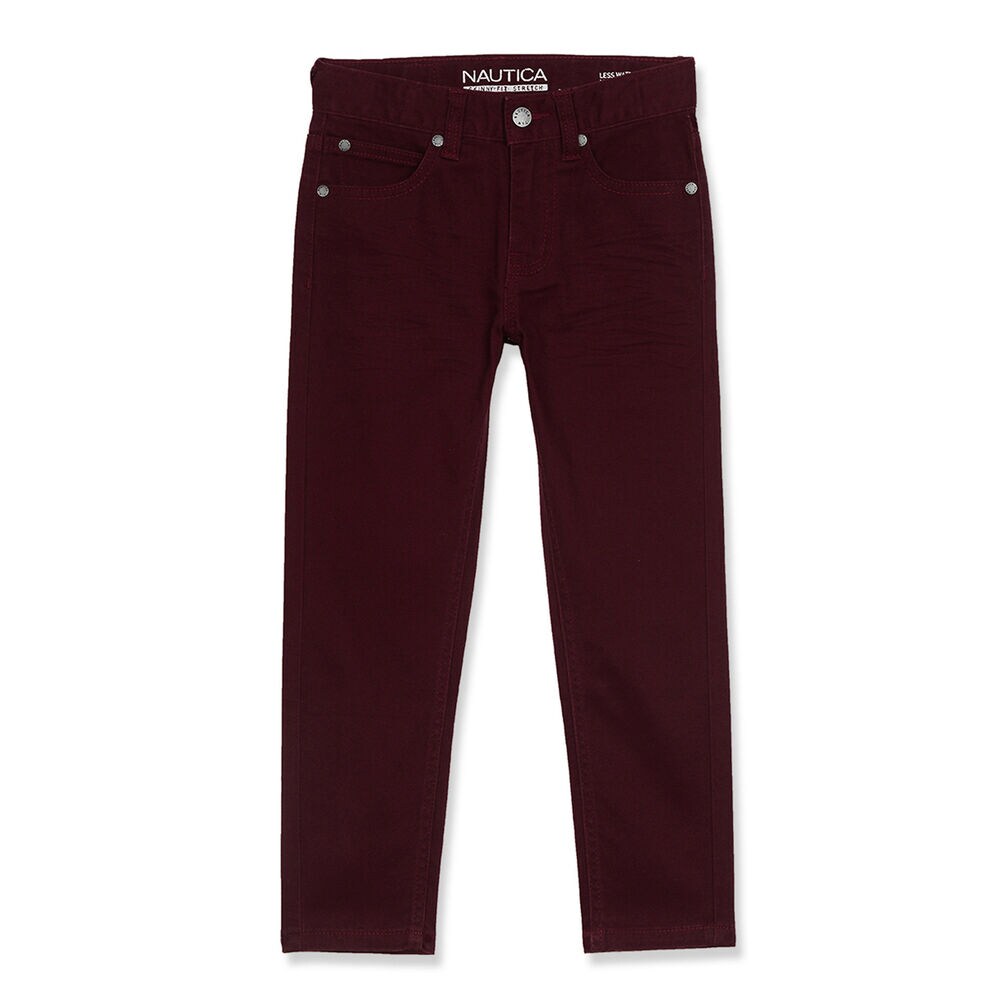 Little Boys' Stretch 5-Pocket Pants (4-7),Bow Burgundy,large