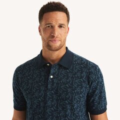 Big & Tall Classic Fit Printed Polo,Stellar Blue Heather,large