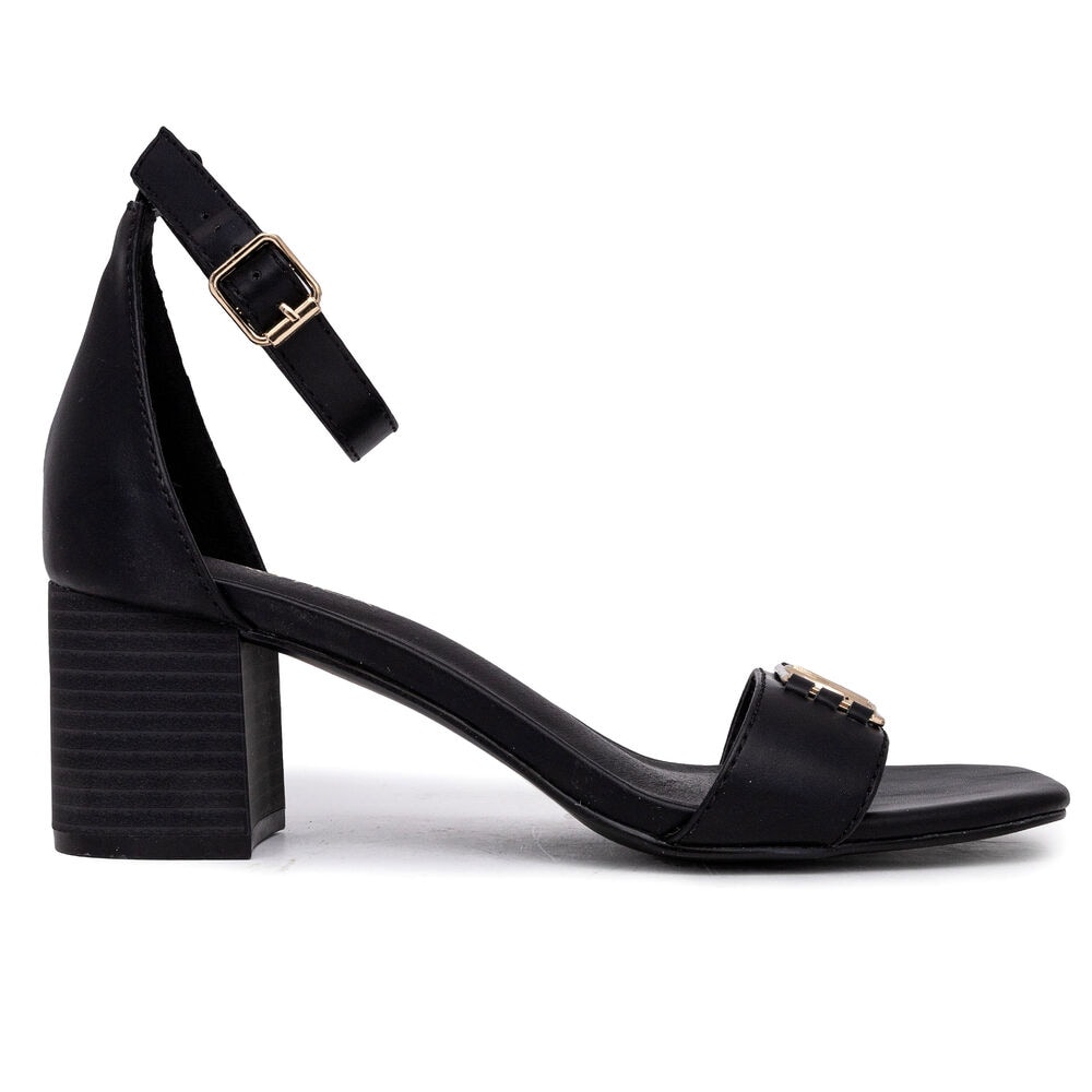 Block Heel Sandal,Black,large