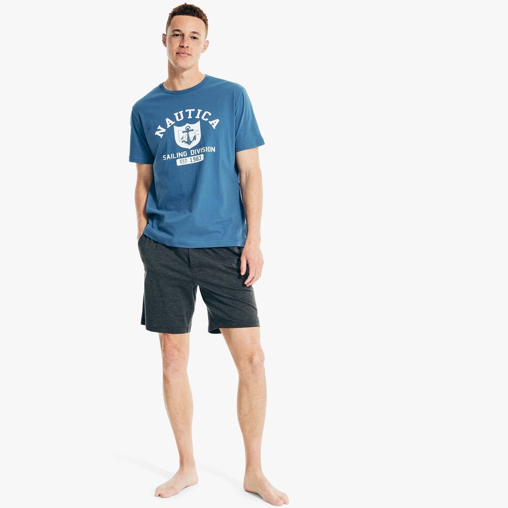 SAILING DIVISION GRAPHIC SLEEP T-SHIRT,Windsurf Blue,large