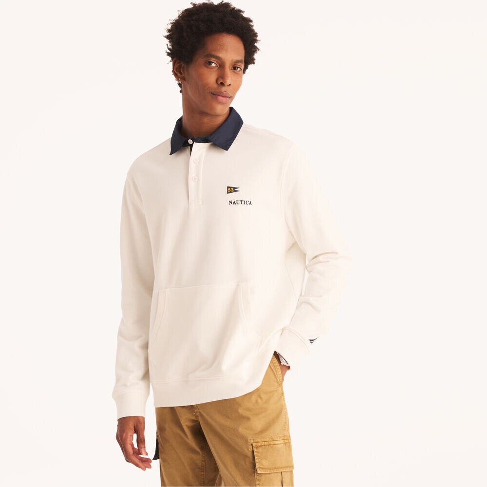 Polo Sweatshirt,Sail White,large