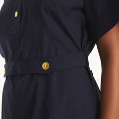 Belted Dress,Navy,large