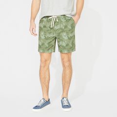 7" FLORAL PRINT BOARDWALK SHORT,Olive Vine,large