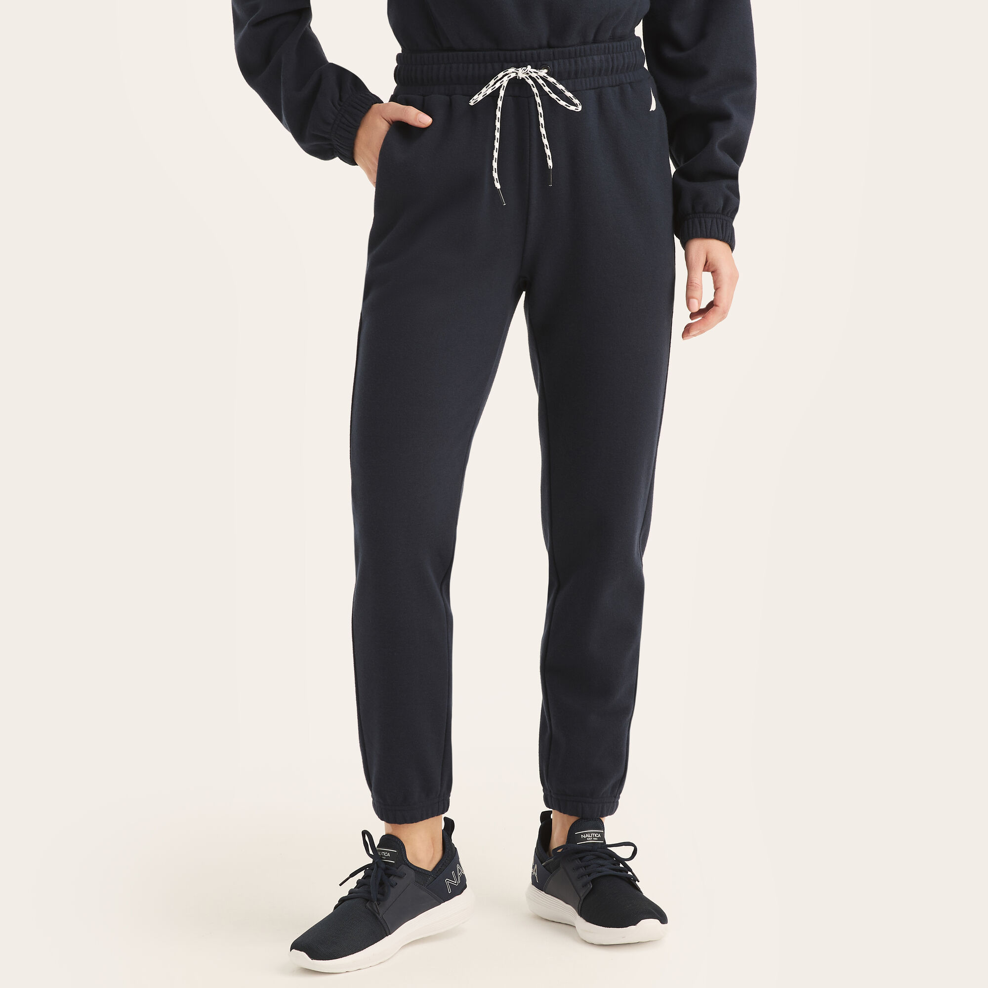 Elastic-Cuff Drawstring Sweatpant,Stellar Blue Heather,large