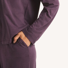 Pajama Pant Set,Plum,large