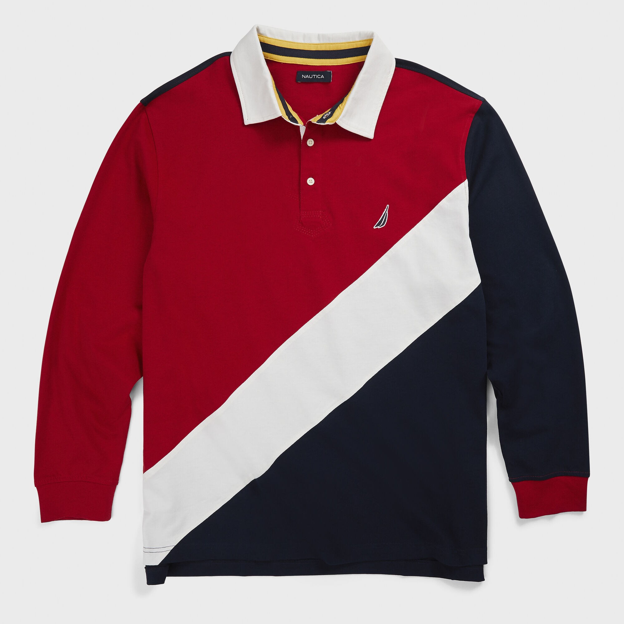 Big & Tall Pieced Souvenir Classic Fit Polo,Nautica Red,large