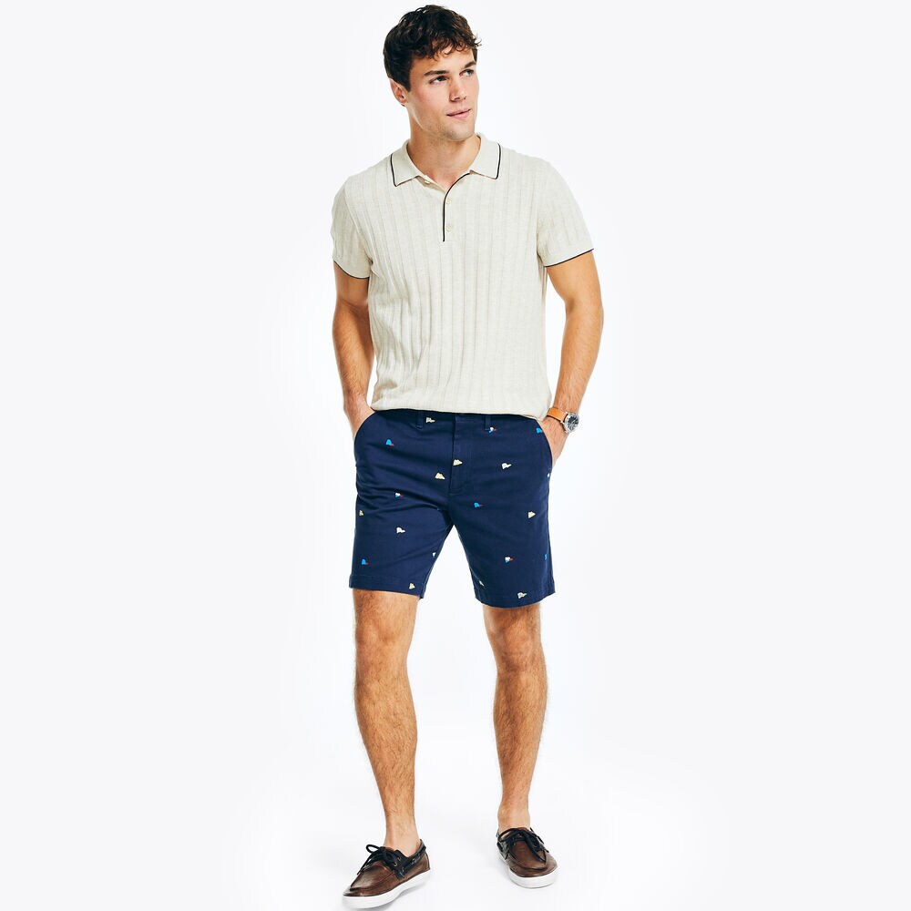 8.5" PRINTED DECK SHORT,Lapis Blue,large