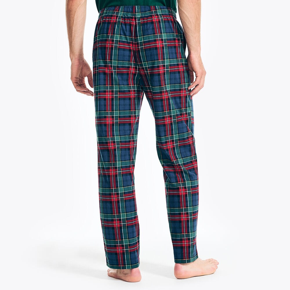 PLAID FLEECE SLEEP PANT,Estate Blue,large