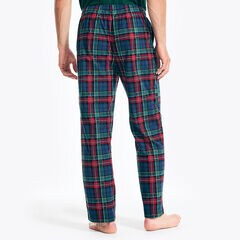 PLAID FLEECE SLEEP PANT,Estate Blue,large
