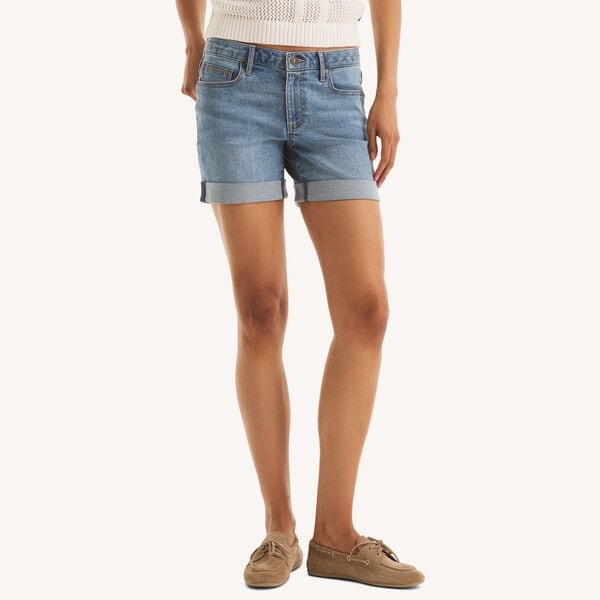 Cuffed Denim Short
