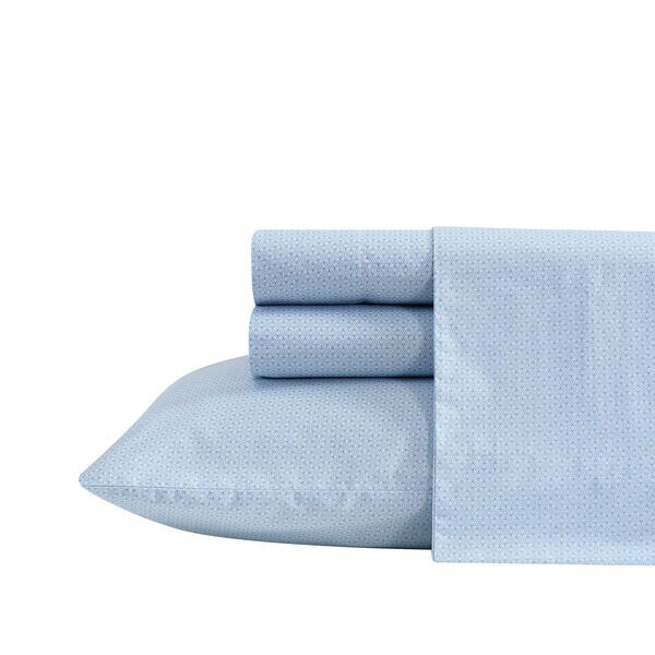 Geo Floral Blue Full Sheet Set
