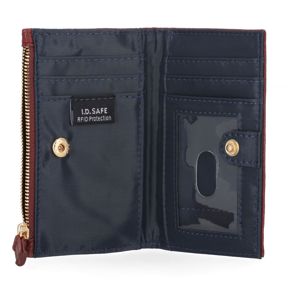 Slim Zip Card Case,Bow Burgundy,large