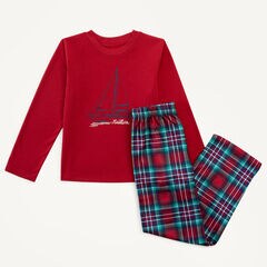 Kid's Family Plaid Pajama Set ,Lotus,large