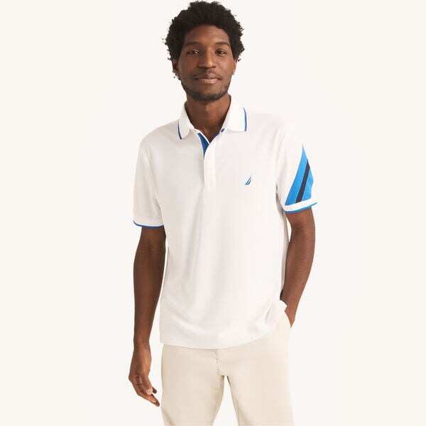 nautica white polo