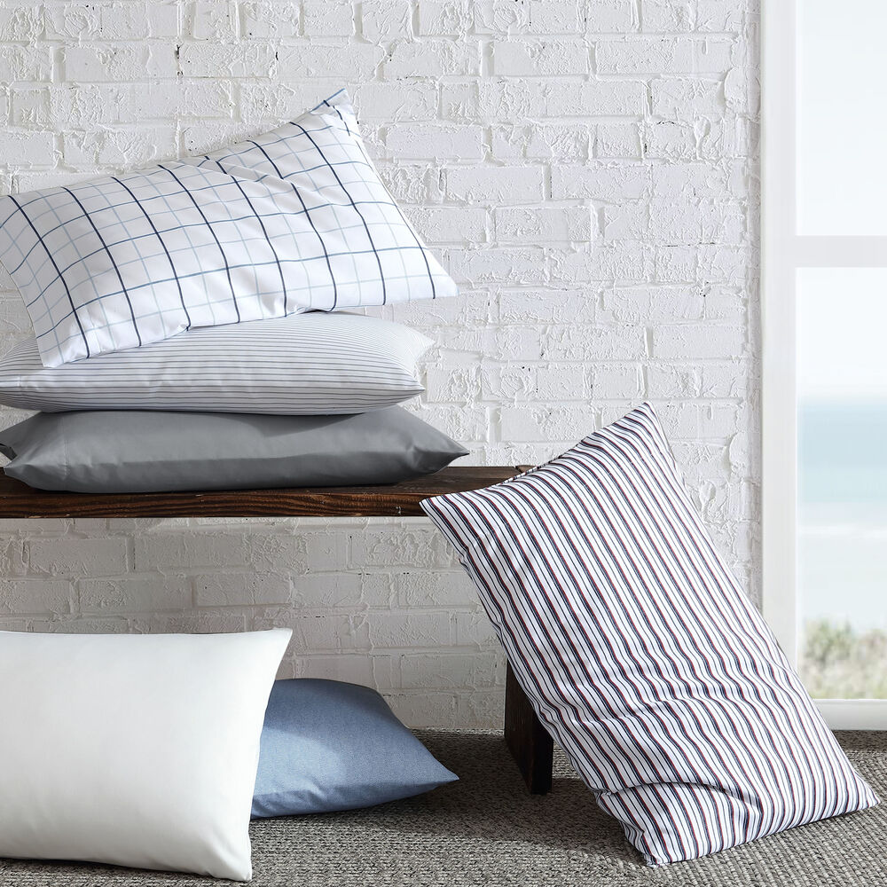 Striped Grey Microfiber Twin/Twin XL Sheet Set,Heather,large