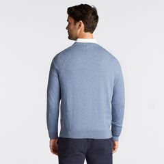 BIG & TALL V-NECK NAVTECH SWEATER,Anchor Blue Heather,large