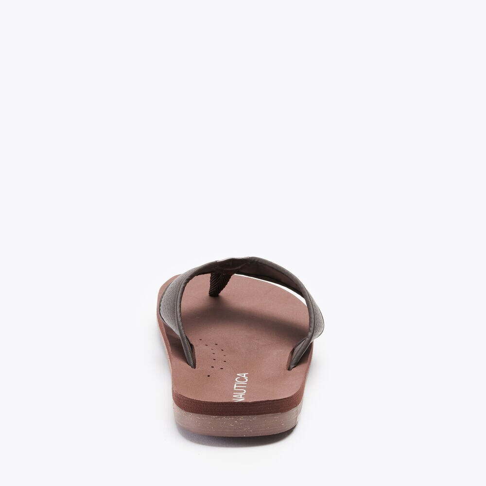 LOGO-EMBOSSED SANDAL,Brown Stone,large