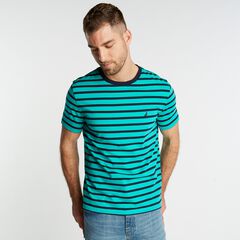 STRIPED BRAND ICON T-SHIRT,Pine Forest Heather,large
