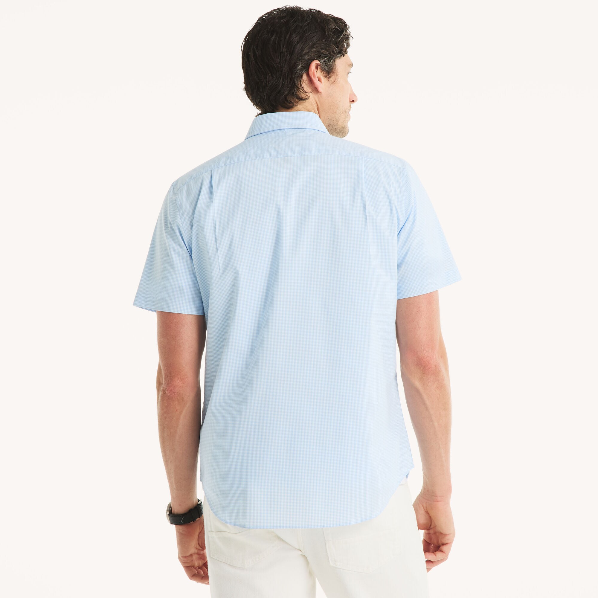 CC Performance Men's Slim Fit Short Sleeve Button-Down Shirt - Wrinkle Resistant & Moisture Wicking