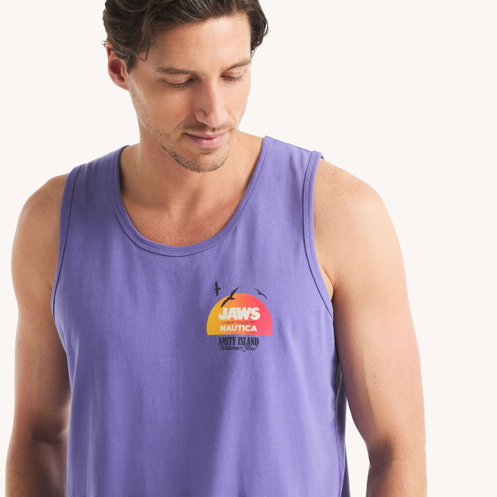 JAWS x Nautica Logo Tank,Purple Pennant,large