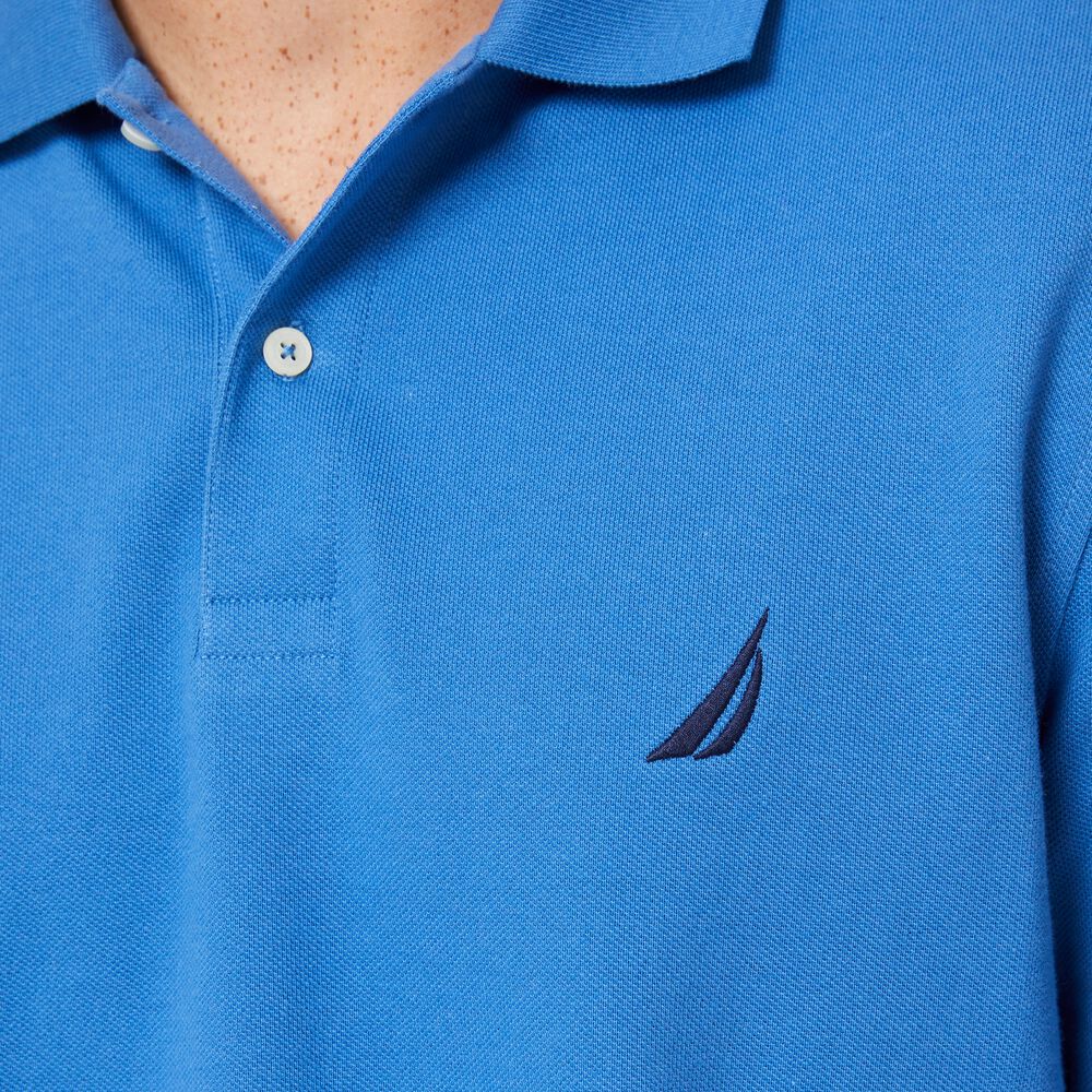 CLASSIC FIT LONG SLEEVE POLO,Nite Sea Heather,large