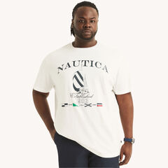 Big & Tall Sustainably Crafted Nautica Heritage Graphic T-Shirt,Bright White,large