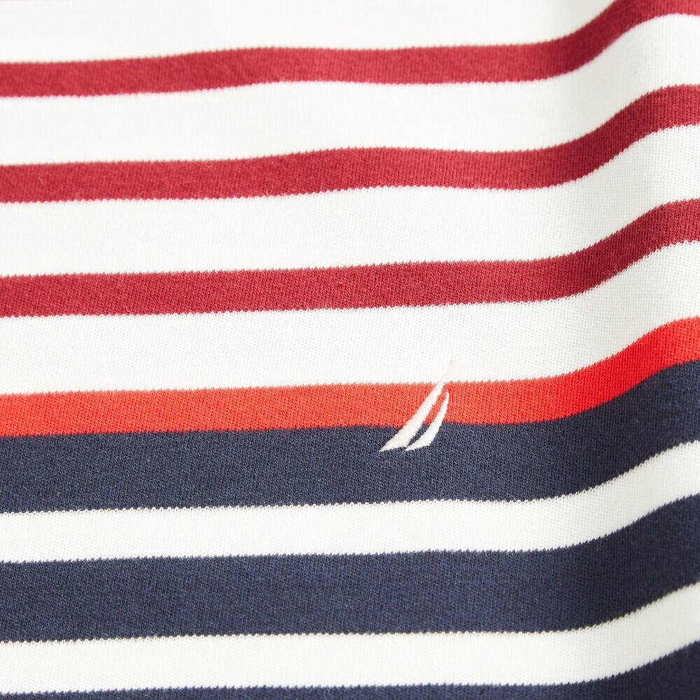 STRIPE KNIT DRESS,Stellar Blue Heather,large