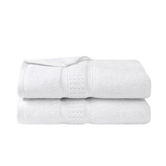 OCEANE WHITE 2-PIECE ANTIBACTERIAL BATH TOWEL SET,Antique White Wash,large
