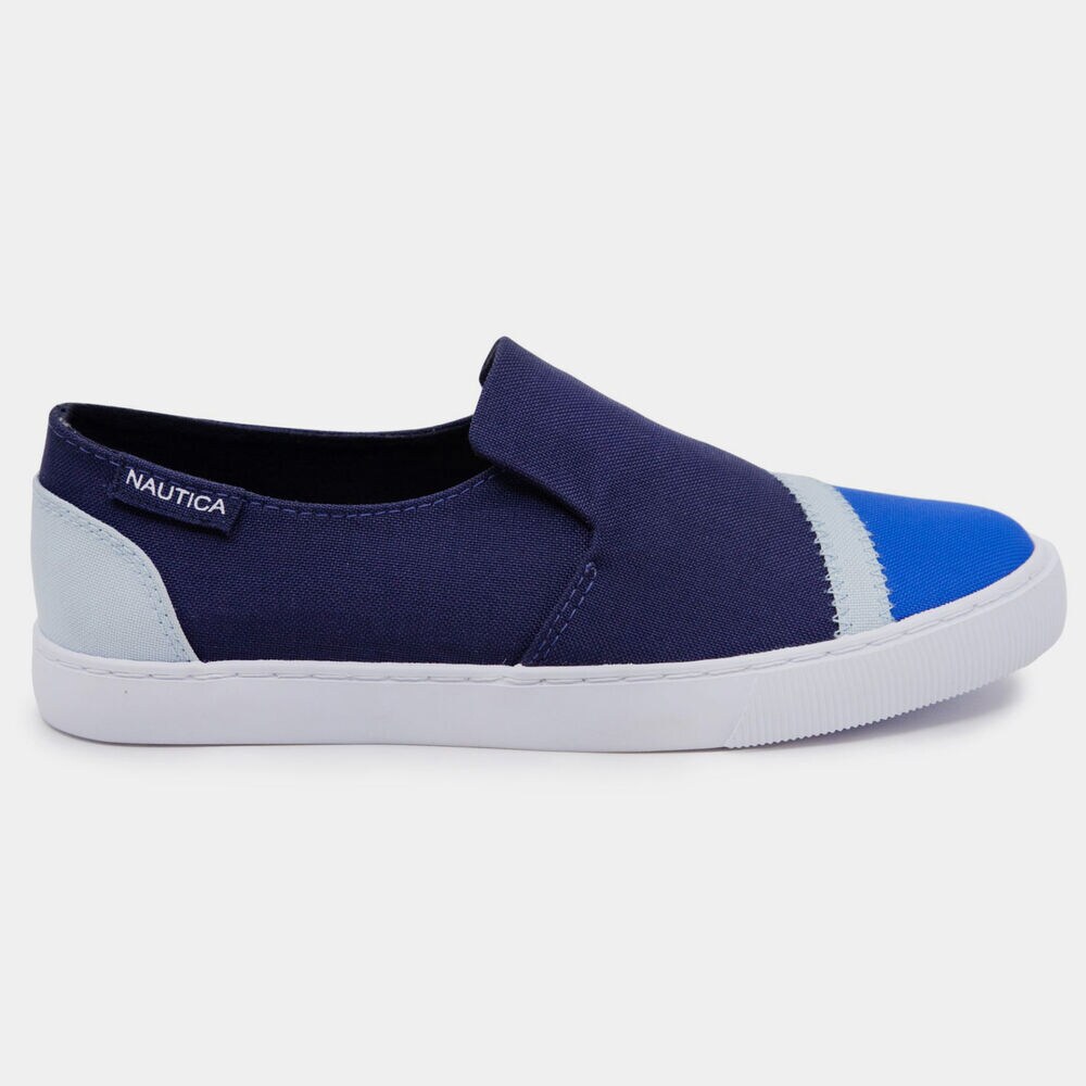 SUSTAINABLY CRAFTED COLORBLOCK SLIP-ON SNEAKER,Naval Blue,large