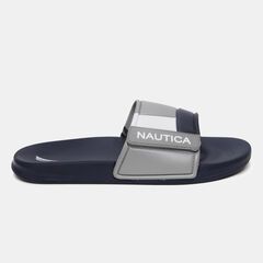 COLORBLOCK LOGO SLIDE SANDAL,True Black,large