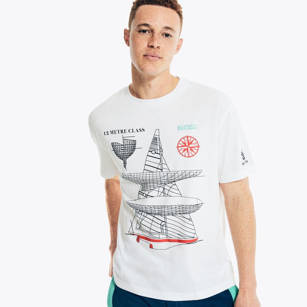 SUSTAINABLY CRAFTED REISSUE T-SHIRT,Bright White,large