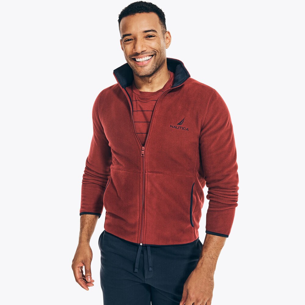 FULL-ZIP NAUTEX FLEECE,Flamingo,large