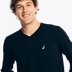 Navtech V-Neck Deck Sweater,Stellar Blue Heather,large
