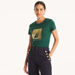 Sequin 1983 Graphic T-Shirt,Cosmic Fern,large