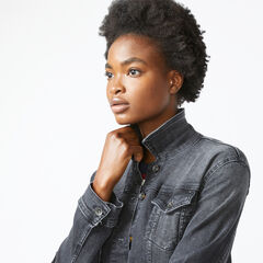 NAUTICA JEANS CO. DENIM JACKET,Black Onyx,large