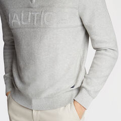 Quarter Zip Jersey Pullover,Grey Heather,large