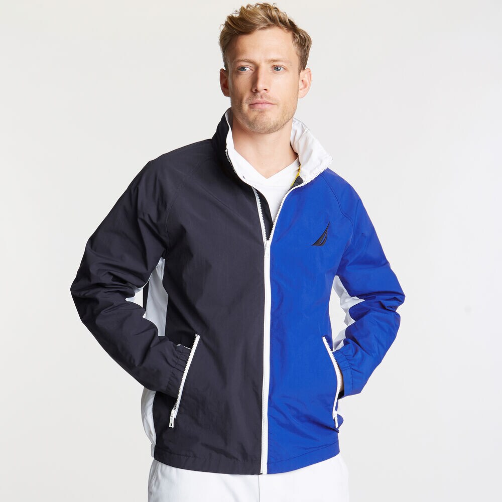 Colorblock Lightweight Jacket,Navy,large