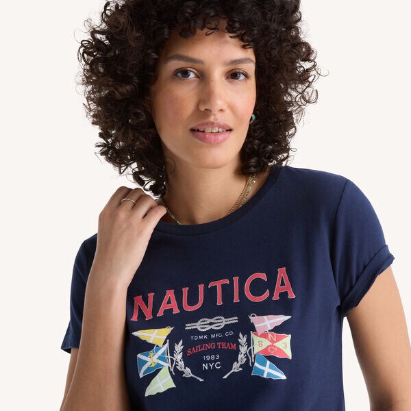 Foil Sailing Flags Graphic T-Shirt