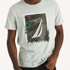 Sailboat Graphic T-Shirt,Grey Heather,large