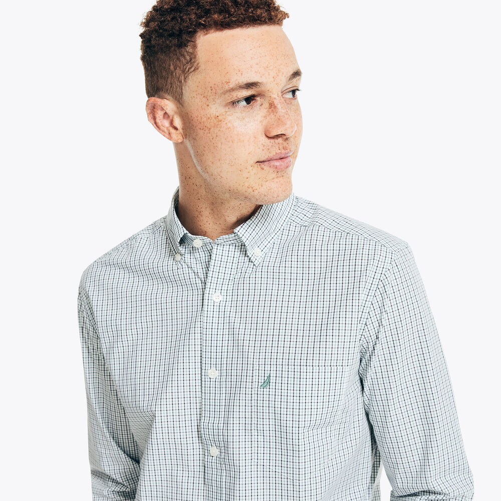 GINGHAM SHIRT,Delphinium Blue,large