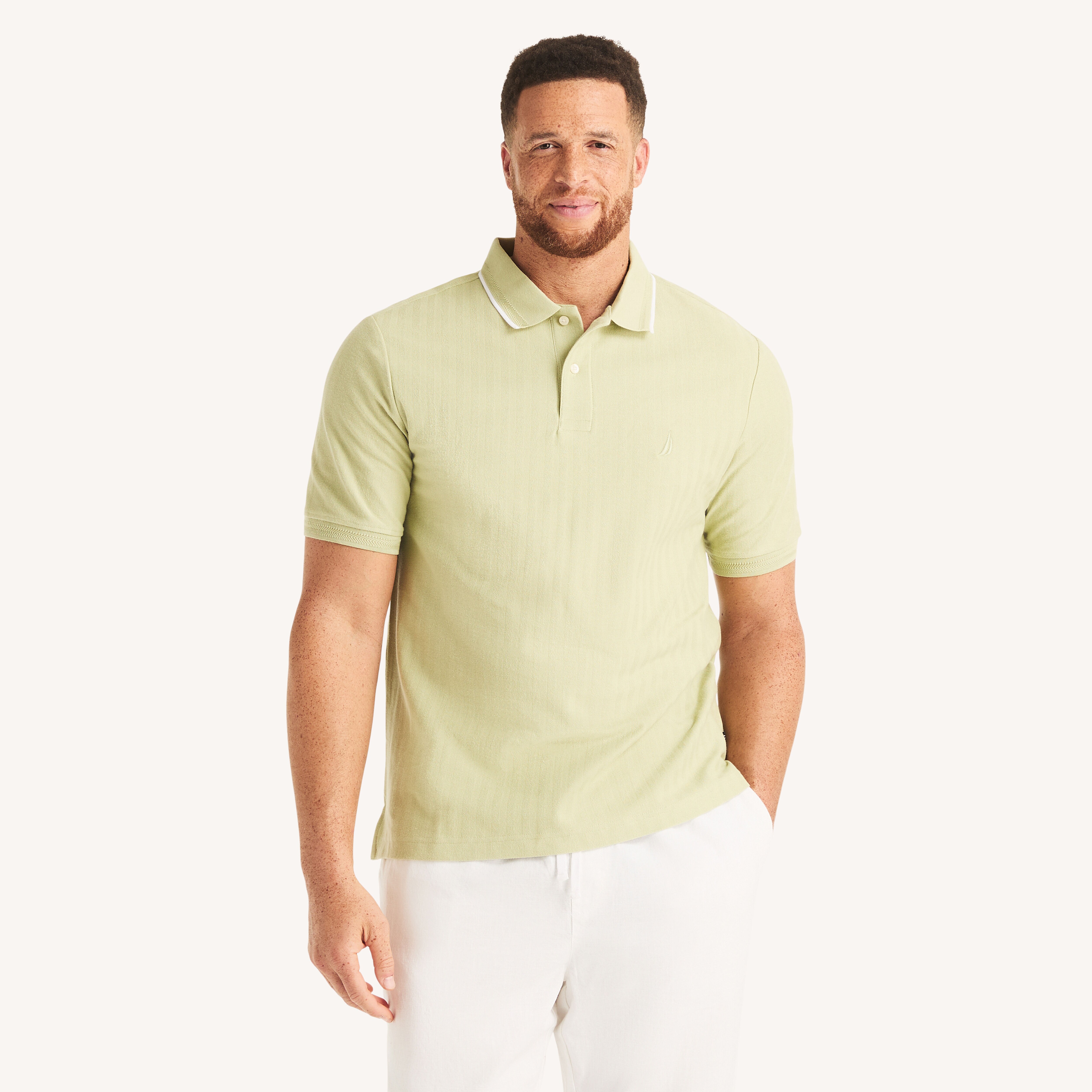 Big & Tall Classic Fit Herringbone Polo | Nautica