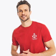 SUSTAINABLY CRAFTED YACHT CLUB GRAPHIC T-SHIRT,Nautica Red,large